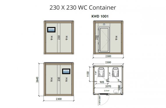 KW2 230X230 Wc kontajner