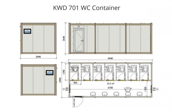 KWD 701 Wc Kontajner