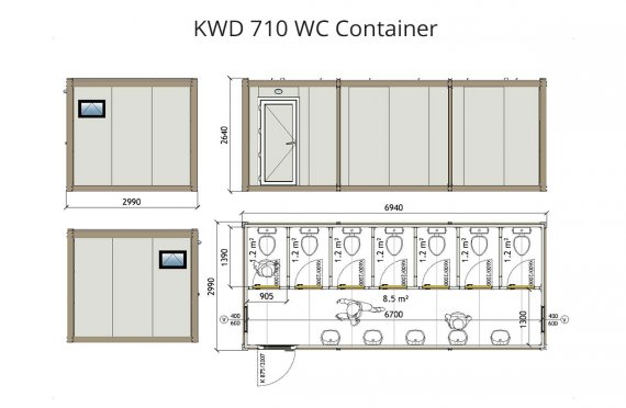 KWD 710 Wc Kontajner