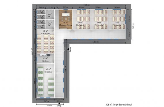 Prenosná trieda 308 m²