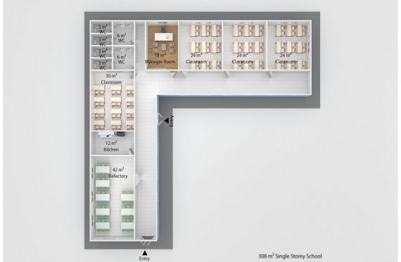 Prenosná trieda 308 m²