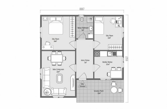 Montované Domy 82 m2