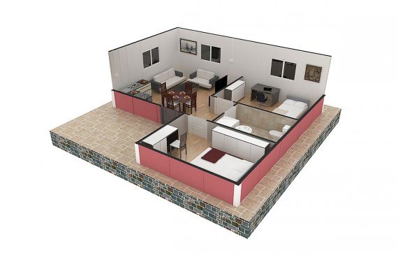 Prefabrikovaný dom 49 m²