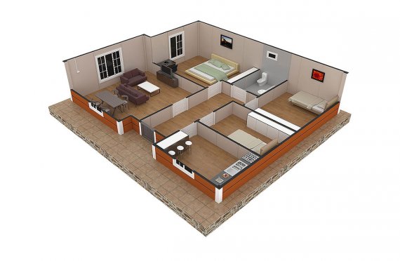 Prefabrikovaný dom 102 m²
