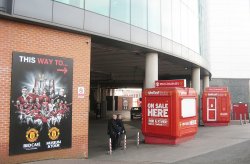 Stánky na predaj lístkov na štadión Old Trafford
