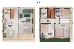 Plány dvojpodlažných montovaných domov